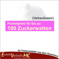 Zubehör - 100er Packetpreis für Zuckerwatte - VERKAUFSWARE
